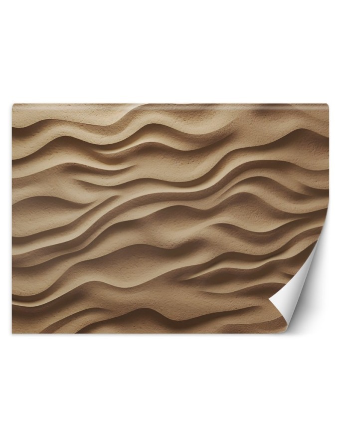 Space enlarging wallpaper - Waves on sand 3D | FEEBY