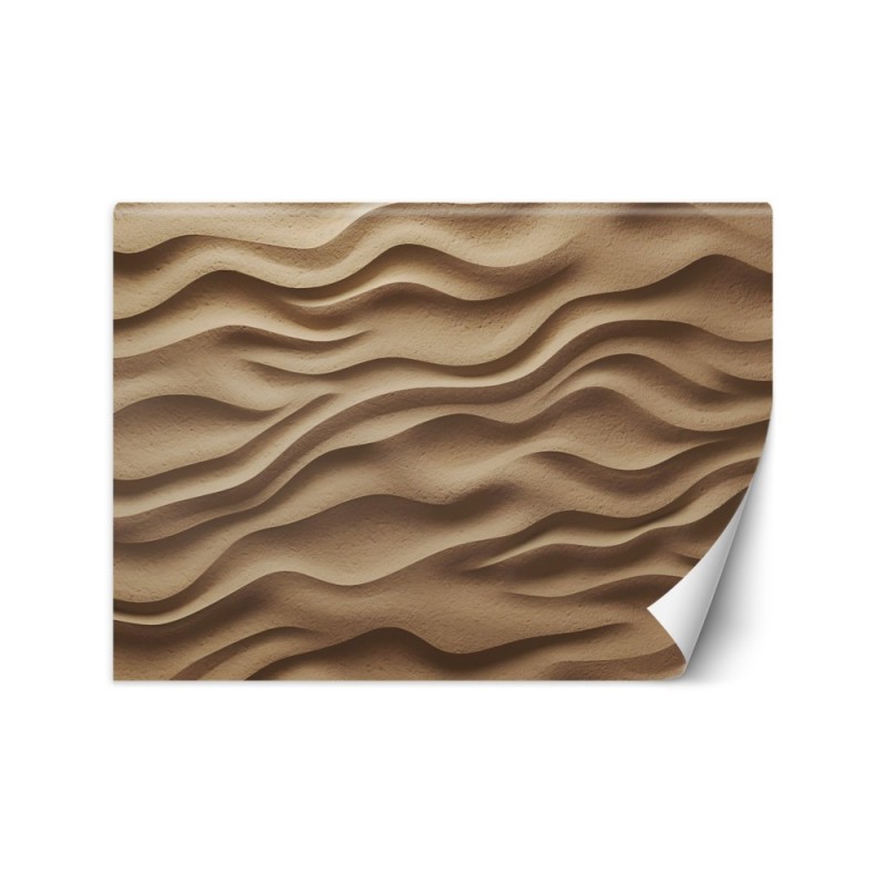 Space enlarging wallpaper - Waves on sand 3D | FEEBY