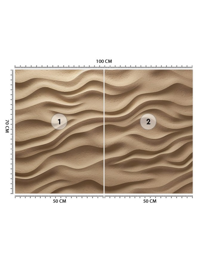 Space enlarging wallpaper - Waves on sand 3D | FEEBY