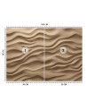 Space enlarging wallpaper - Waves on sand 3D | FEEBY