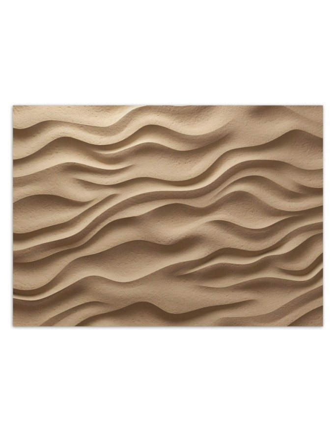 Space enlarging wallpaper - Waves on sand 3D | FEEBY