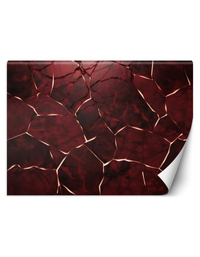 Photo wallpaper for living room - Red texture 3D | FEEBY