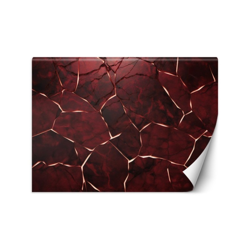 Photo wallpaper for living room - Red texture 3D | FEEBY