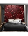 Photo wallpaper for living room - Red texture 3D | FEEBY