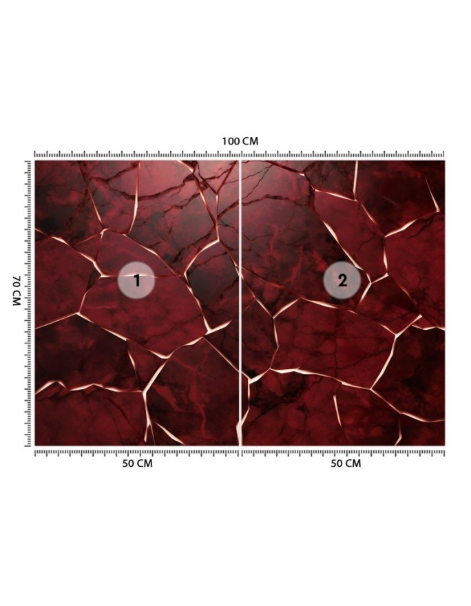 Photo wallpaper for living room - Red texture 3D | FEEBY