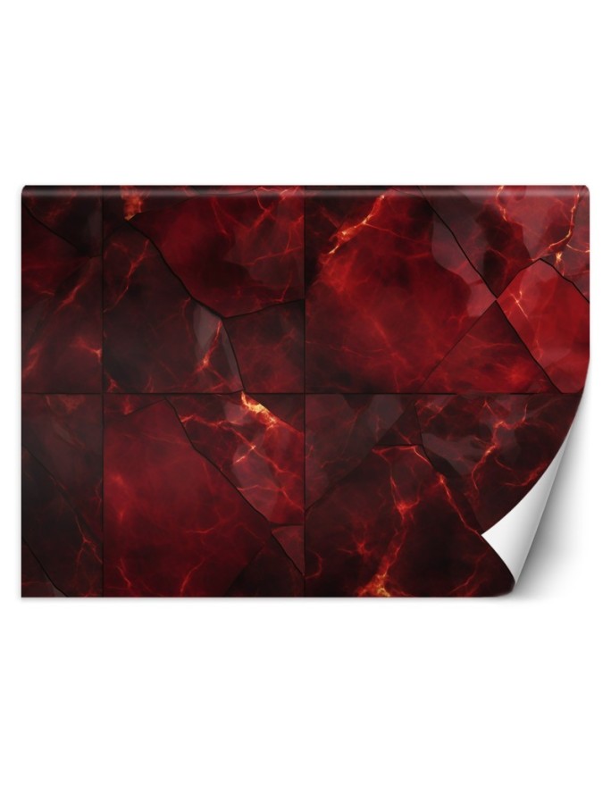 Wall mural Red marble 3D
