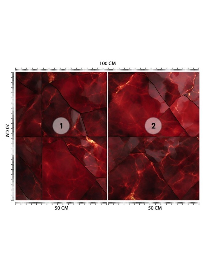 Photo wallpaper for living room - Red marble 3D | FEEBY