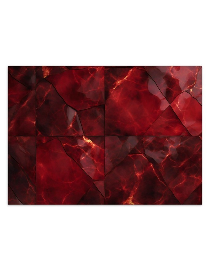 Photo wallpaper for living room - Red marble 3D | FEEBY
