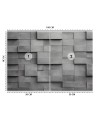 Wall mural with depth effect - Concrete wall cubes 3D | FEEBY