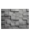 Wall mural with depth effect - Concrete wall cubes 3D | FEEBY