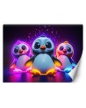 Children's wall mural - Neon penguins | FEEBY