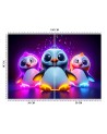 Children's wall mural - Neon penguins | FEEBY