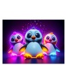 Children's wall mural - Neon penguins | FEEBY