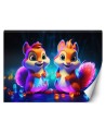 Children's wall mural - Neon squirrel | FEEBY
