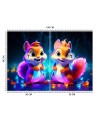 Children's wall mural - Neon squirrel | FEEBY