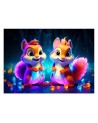 Children's wall mural - Neon squirrel | FEEBY