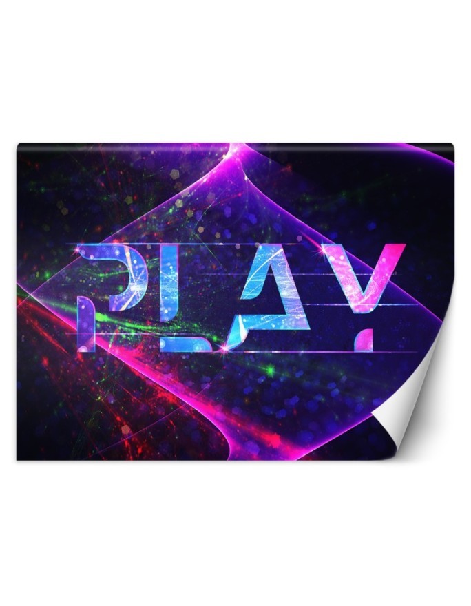 Wallpaper - Play lettering abstract symbols for the game room | FEEBY