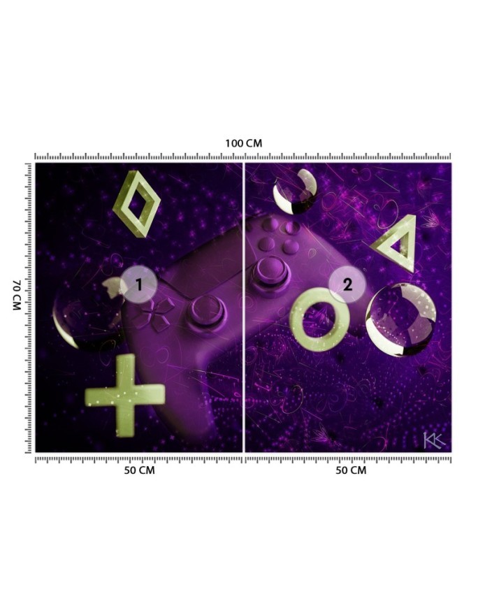 Wallpaper - Game console symbols for gamer's room | FEEBY
