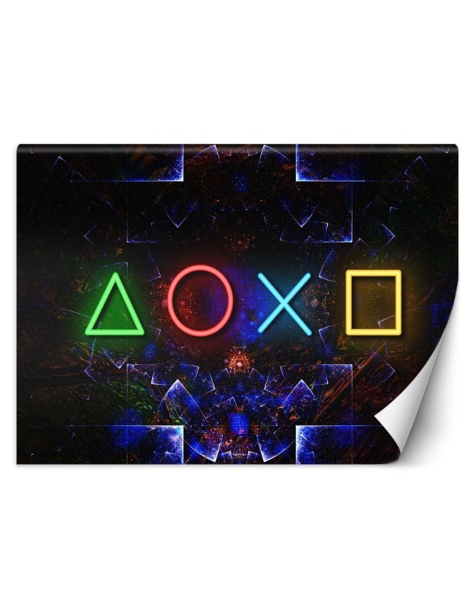 Photo wallpaper - Game console symbols for the gamer's room | FEEBY