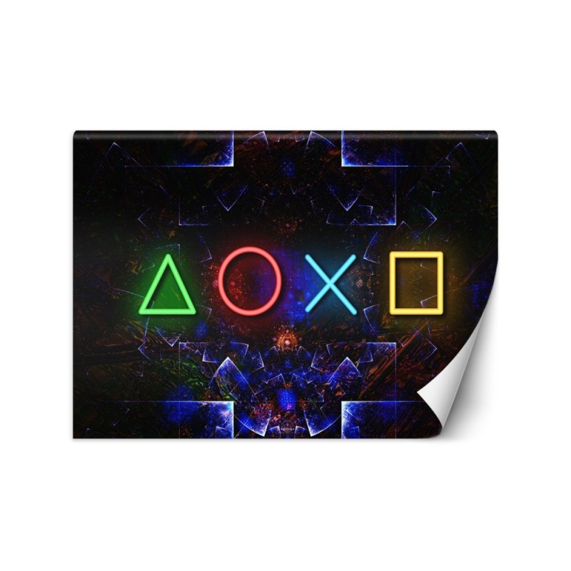 Photo wallpaper - Game console symbols for the gamer's room | FEEBY