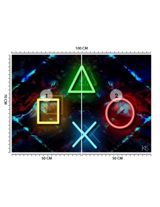Wallpaper - Gaming console symbols for the youth room | FEEBY