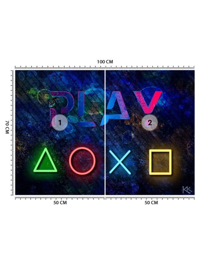Wallpaper for teenagers - Buttons for controller and play caption | FEEBY