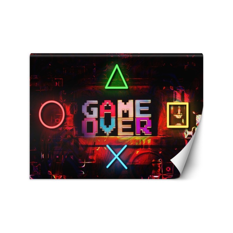 Photo Wallpaper for teenagers - Game Over lettering for gamer | FEEBY