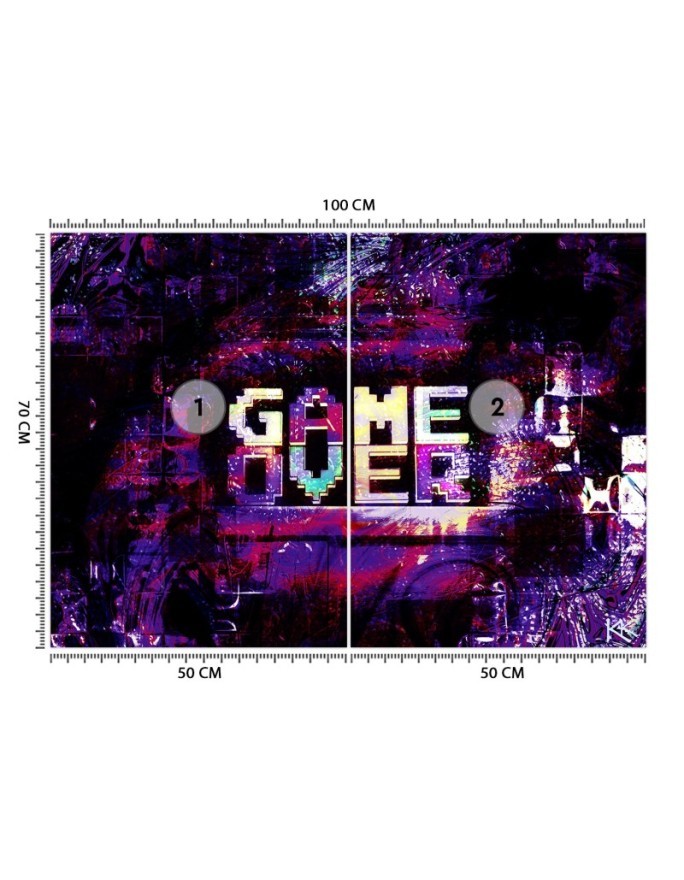 Wallpaper for teenagers - Abstract Game Over lettering | FEEBY