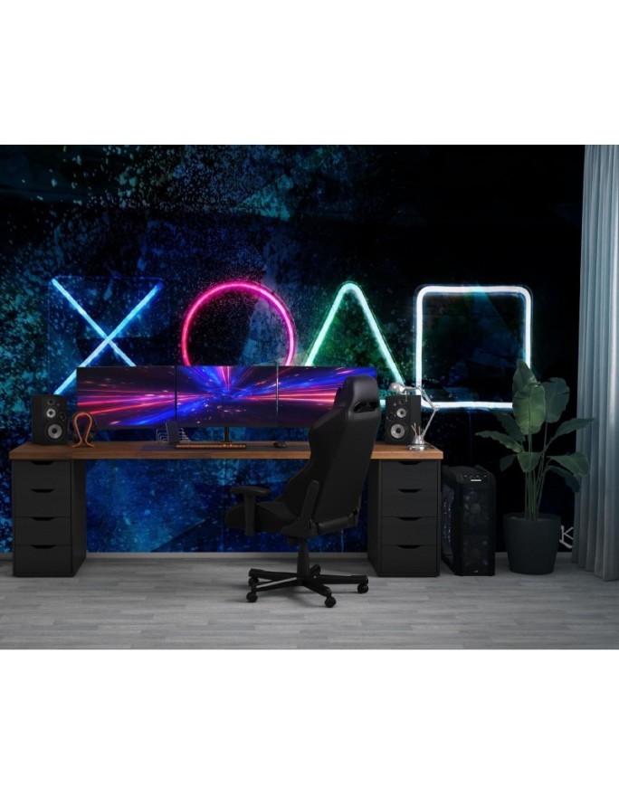 Wallpaper - Gaming console symbols for the gamer's room | FEEBY