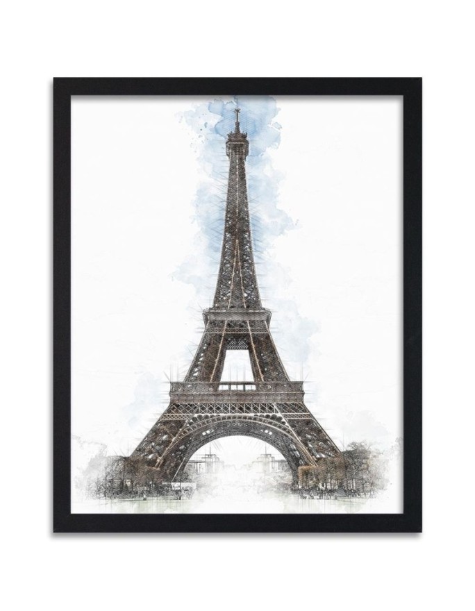 Poster Eiffel Tower as hand...