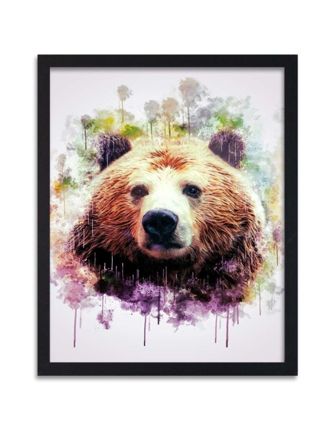 Poster Colorful bear head