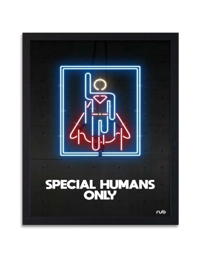 Poster Superman neon