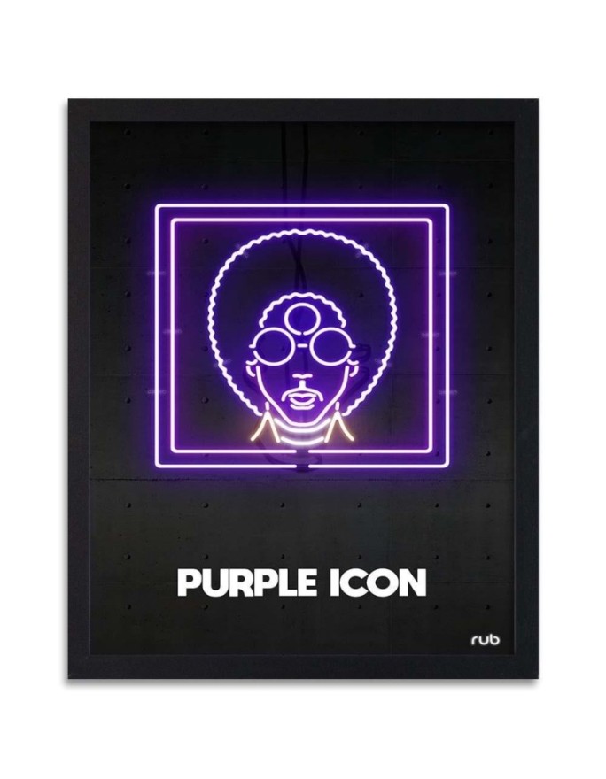 Poster Purple icon neon