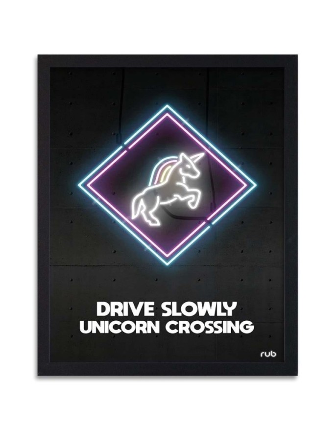 Poster Unicorn neon
