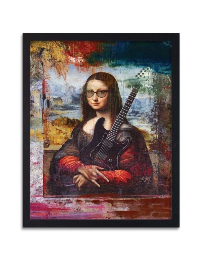 Poster Mona Lisa with guitar
