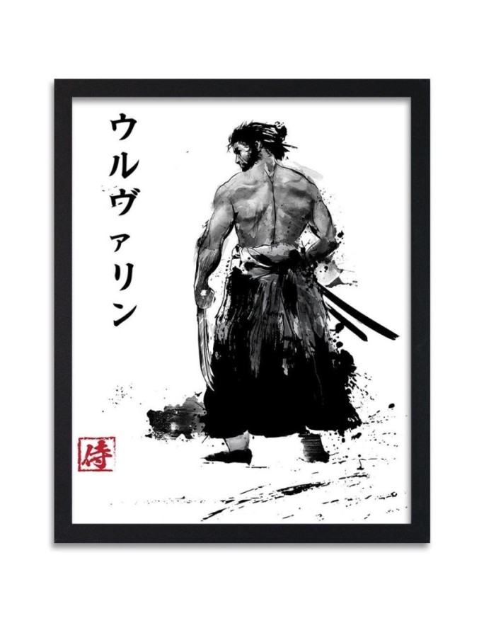 Poster Samurai sumi-e