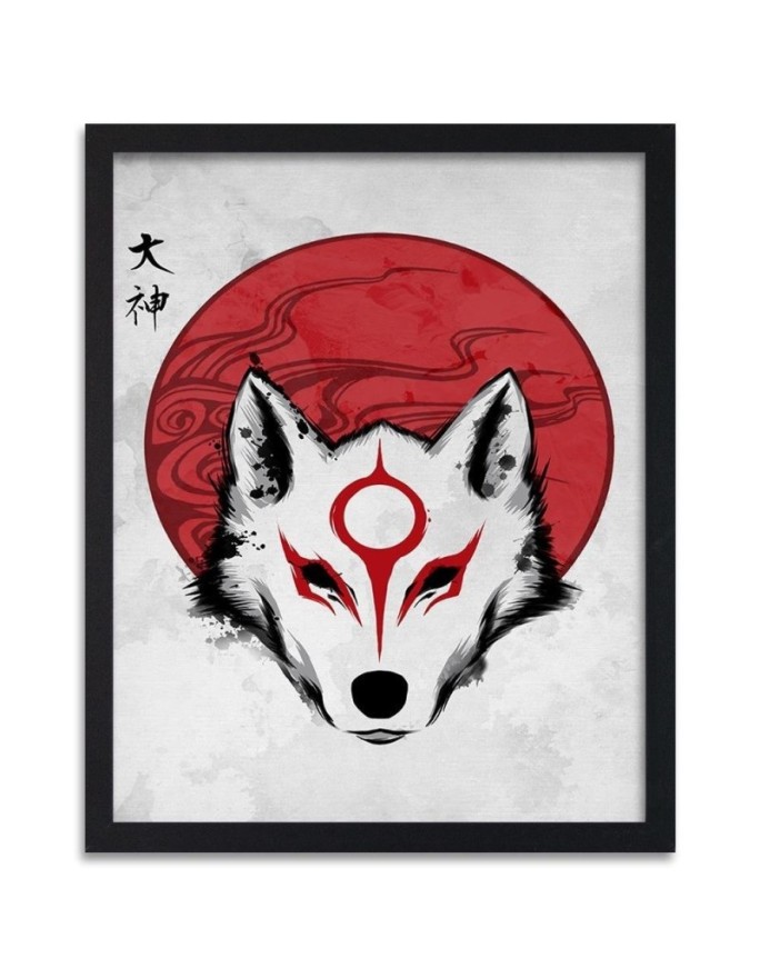 Poster Wolf and the red sun