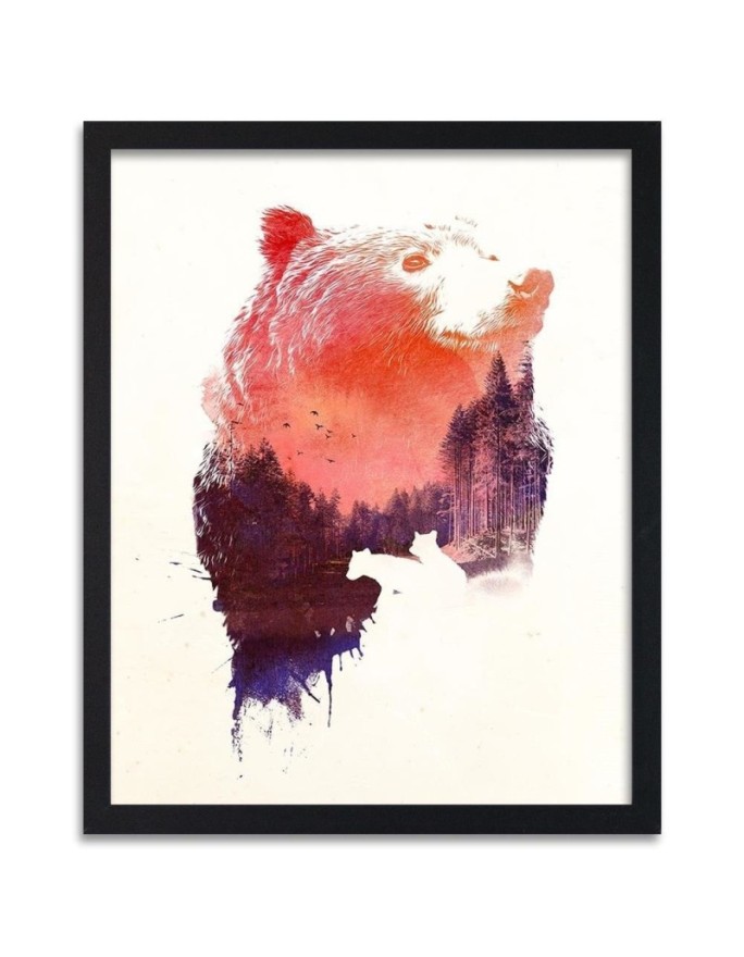Poster Forest and bear