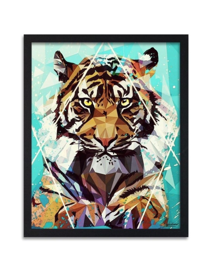 Poster Tiger as hand painted