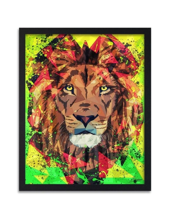 Poster Lion as hand painted