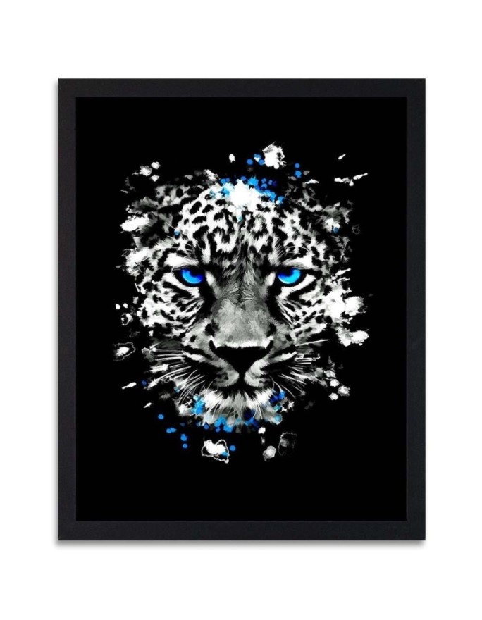 Poster Leopard with blue eyes