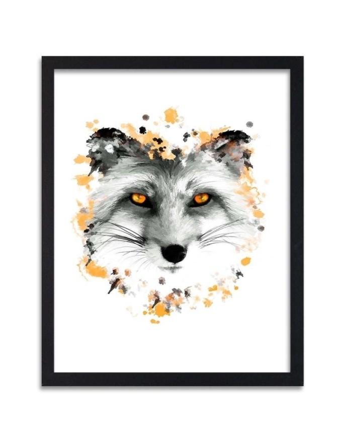 Poster Fox and orange eyes