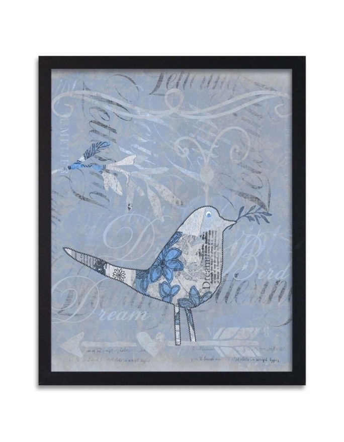 Poster Bird on blue background