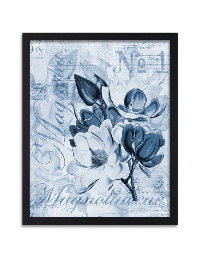 Poster Magnolias on a blue...