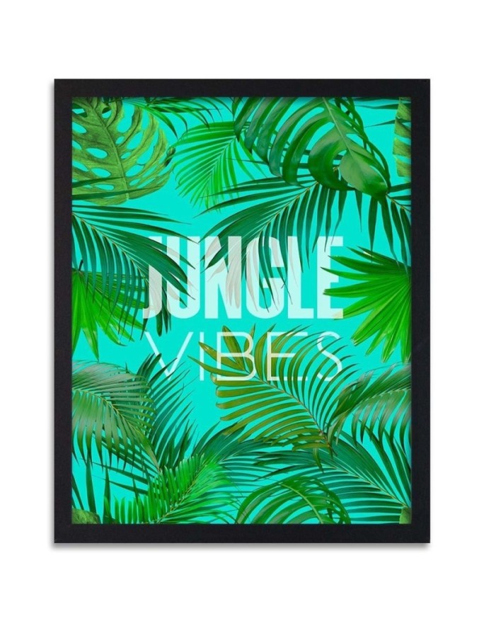 Poster Tropical leaves on a...
