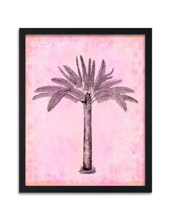 Poster Palm tree on pink...