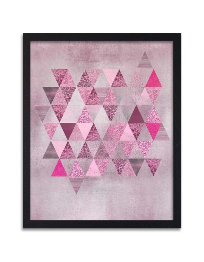 Poster Pink triangles