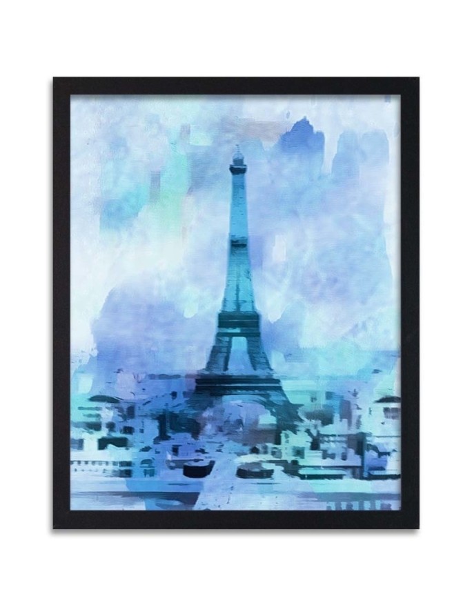 Poster Blue Eiffel Tower