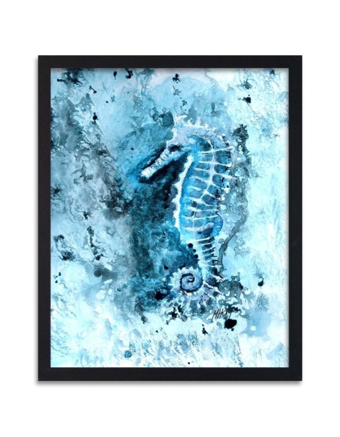 Poster Seahorse as painted,...