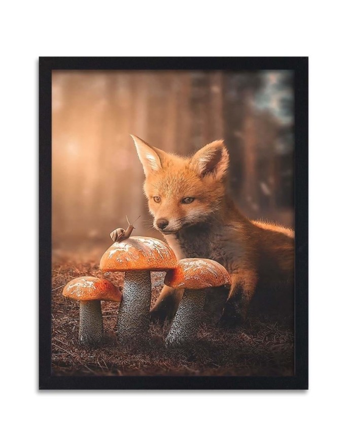 Poster Fox in a magical forest